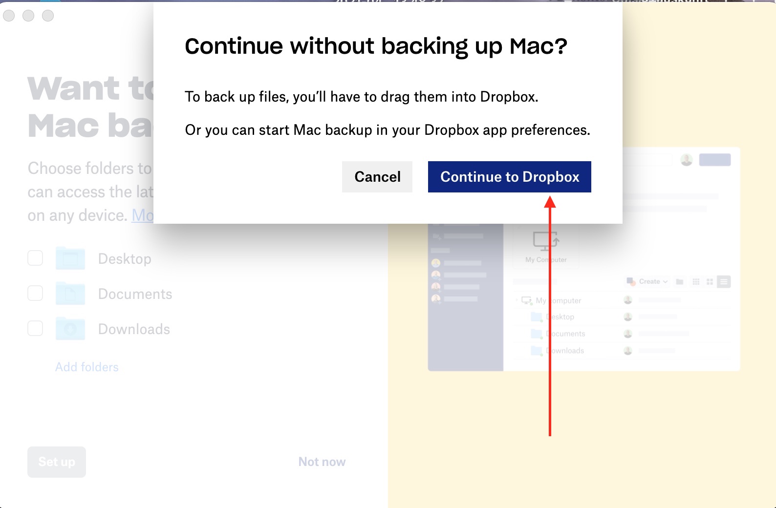 default location for dropbox folder on mac